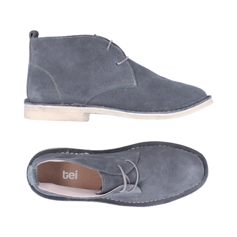 Botas Desert Mujer Cuero Carnaza Fumo