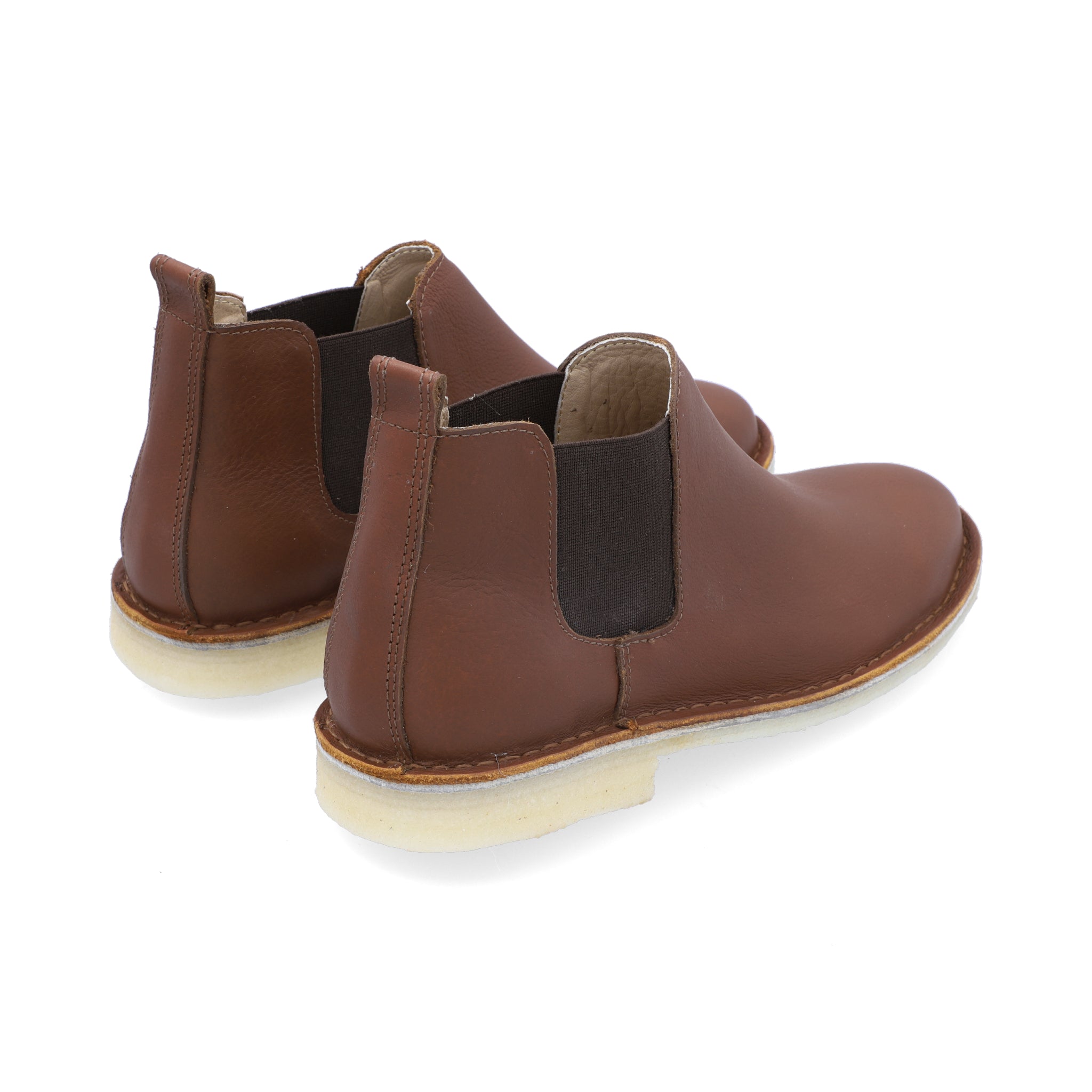Botas Chelsea Cuero Mujer Miel