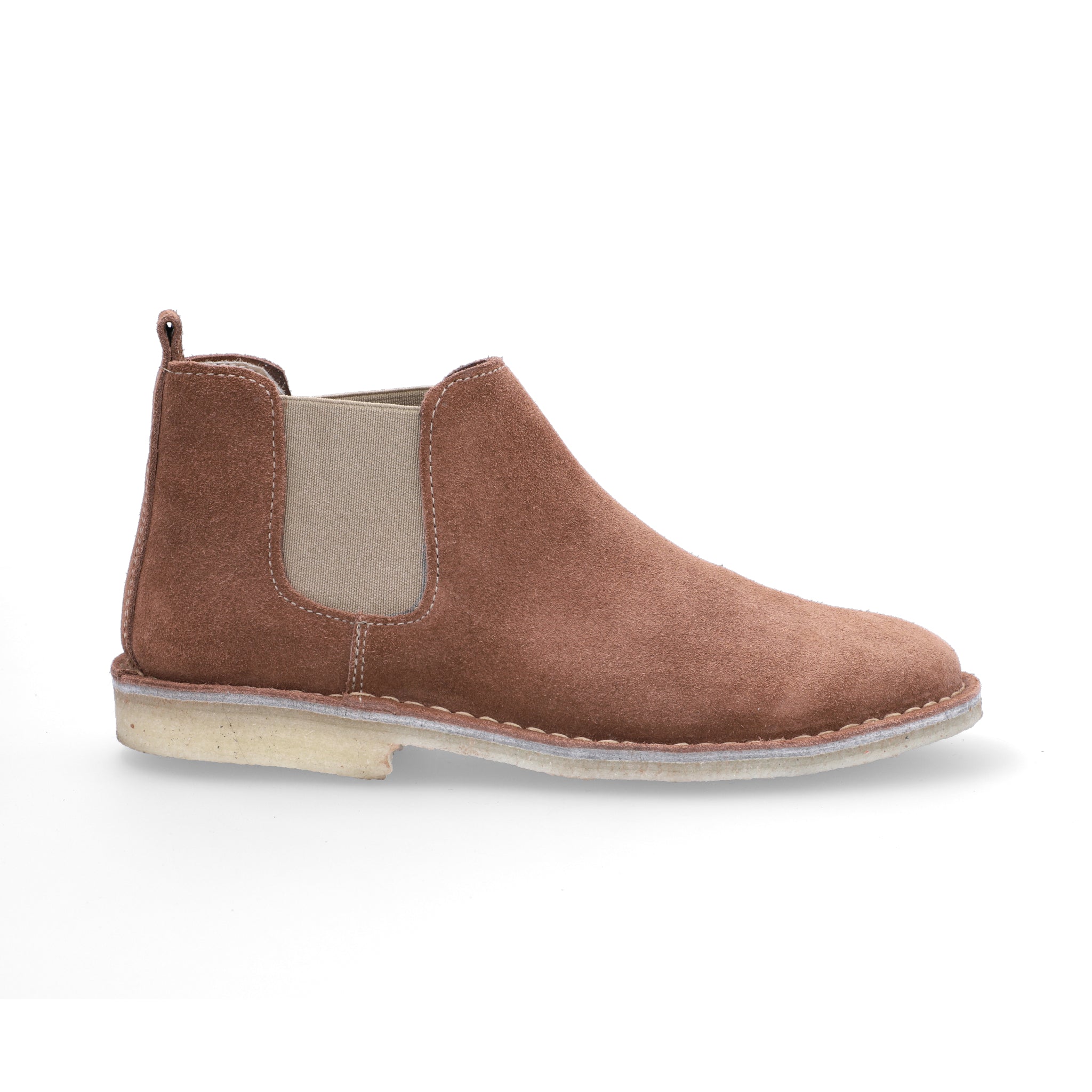 Botas Chelsea Mujer Cuero Carnaza Cognac