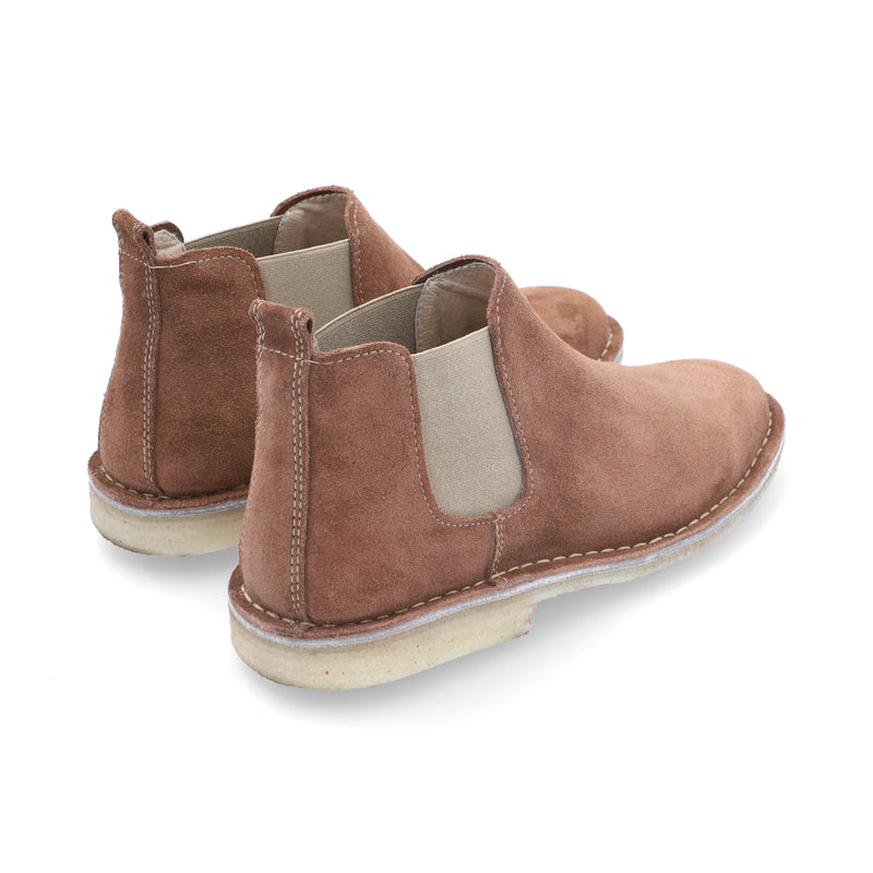 Botas Chelsea Mujer Cuero Carnaza Cognac