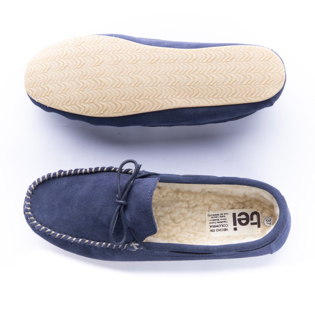 Pantuflas Apaches Mujer Azul Navy