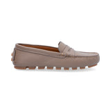 Mocasines Mujer Penny Cuero Taupe