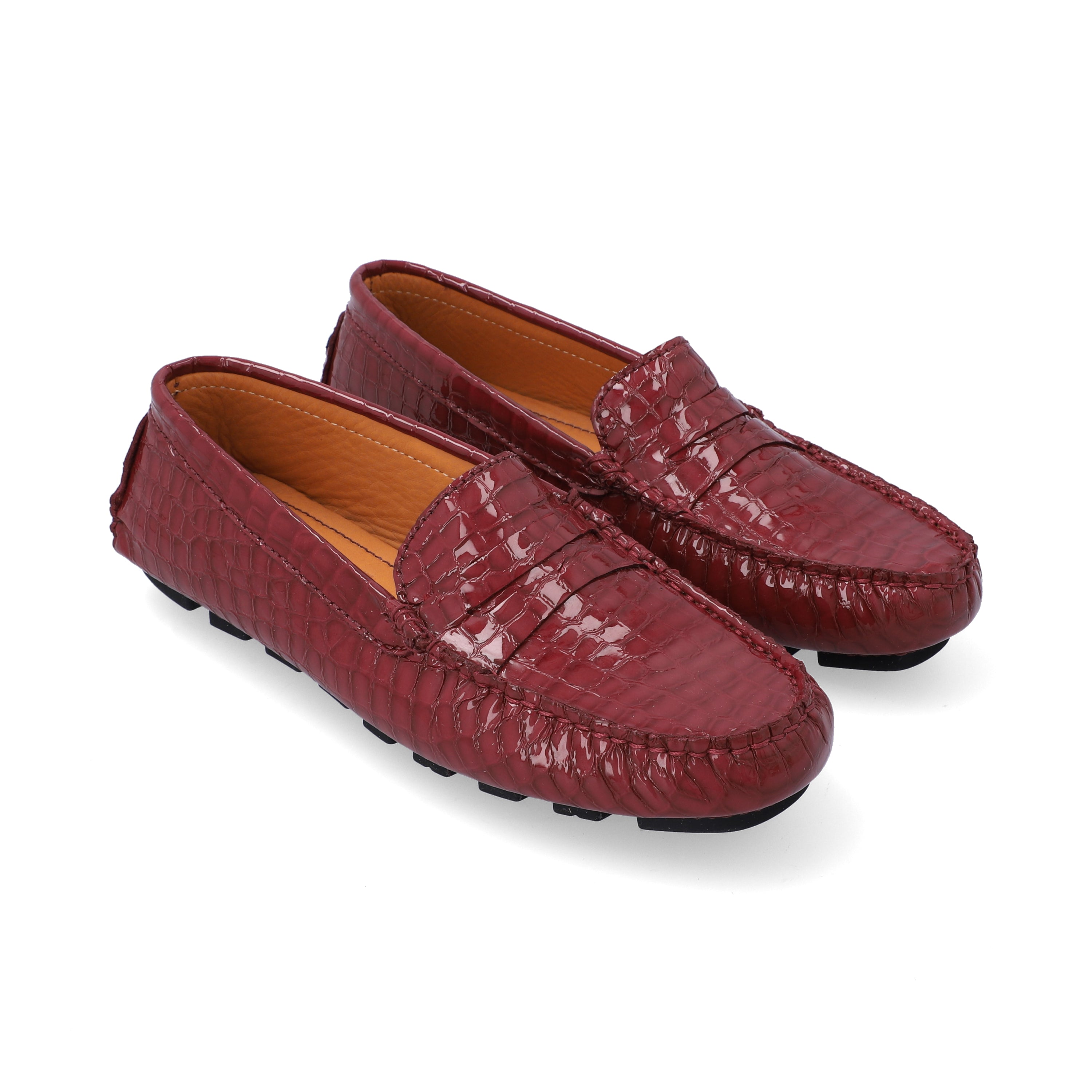 Mocasines Mujer Penny Cuero Maggie Red