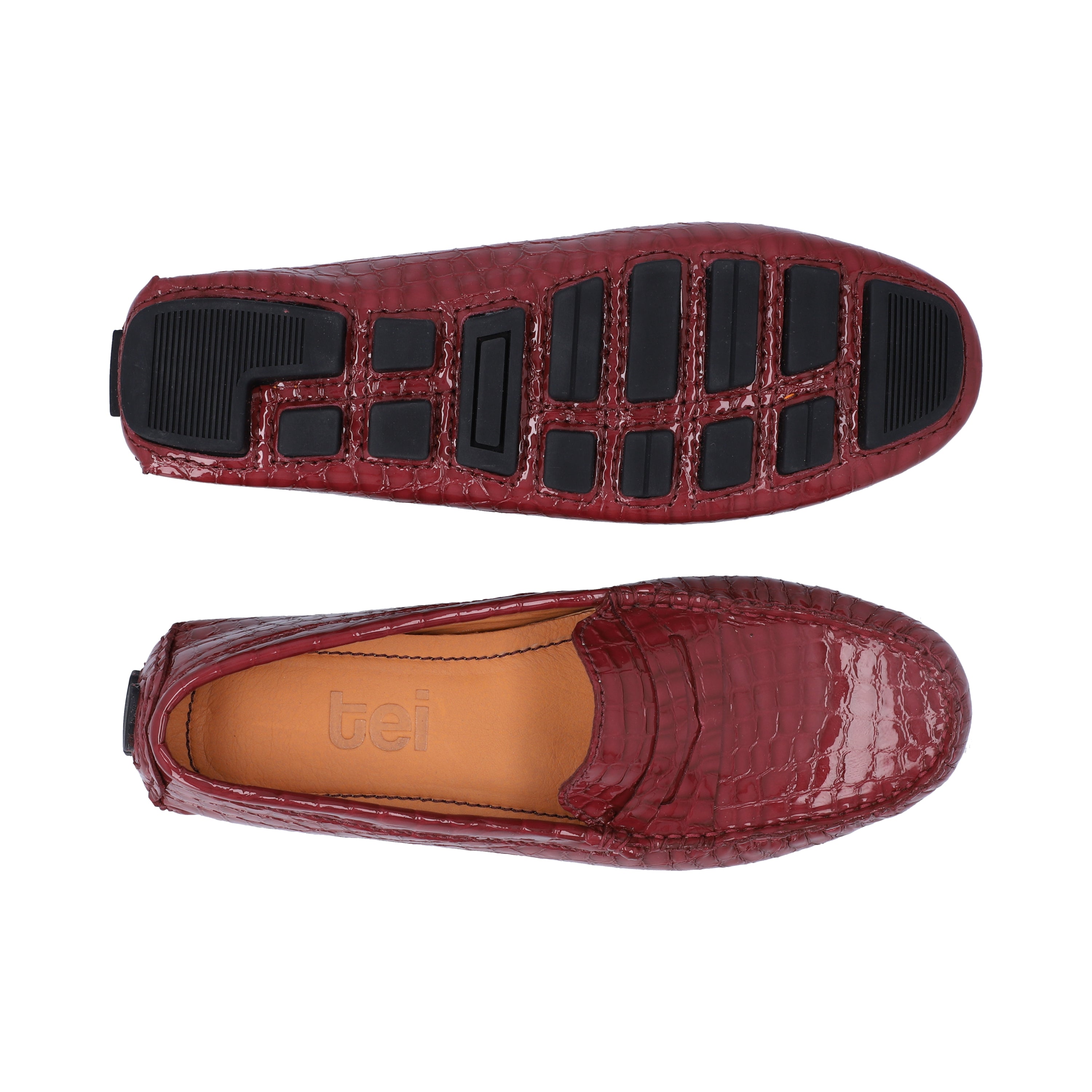 Mocasines Mujer Penny Cuero Maggie Red