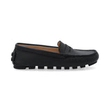 Mocasines Mujer Penny Cuero Negro