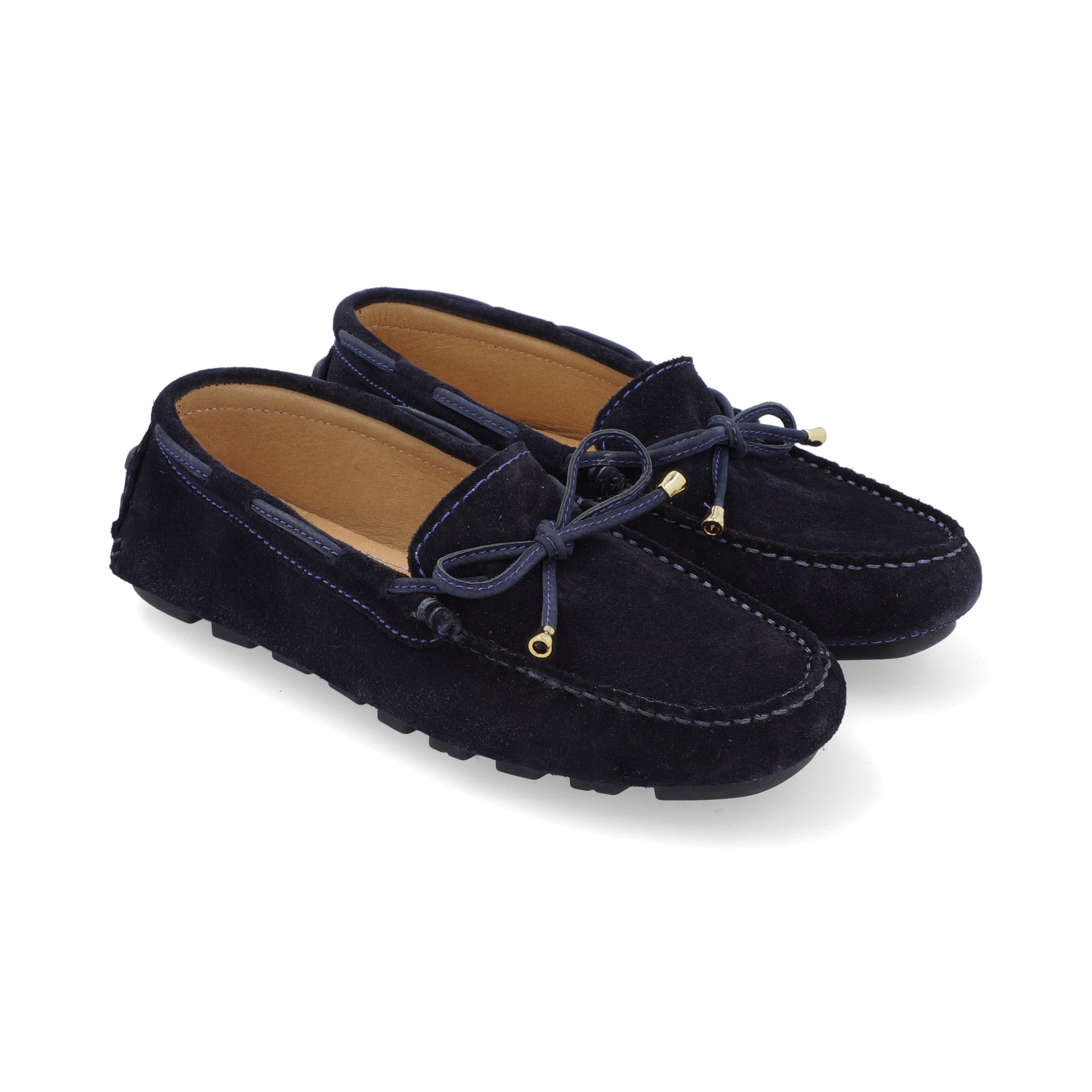 Mocasines Mujer Cordón Carnaza Azul Universi