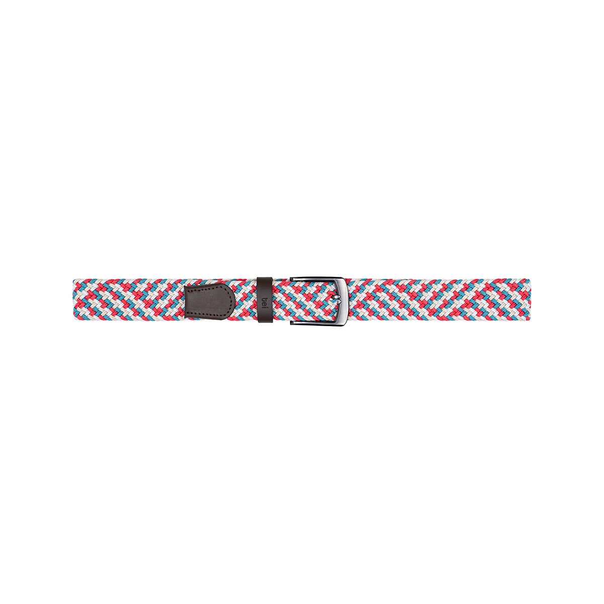 Cinturón trenzado elástico Rojo/ Agua Marina/ Beige/ Blanco