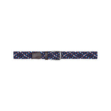 Cinturón trenzado elástico Azul/Tabaco/Vino/Blanco