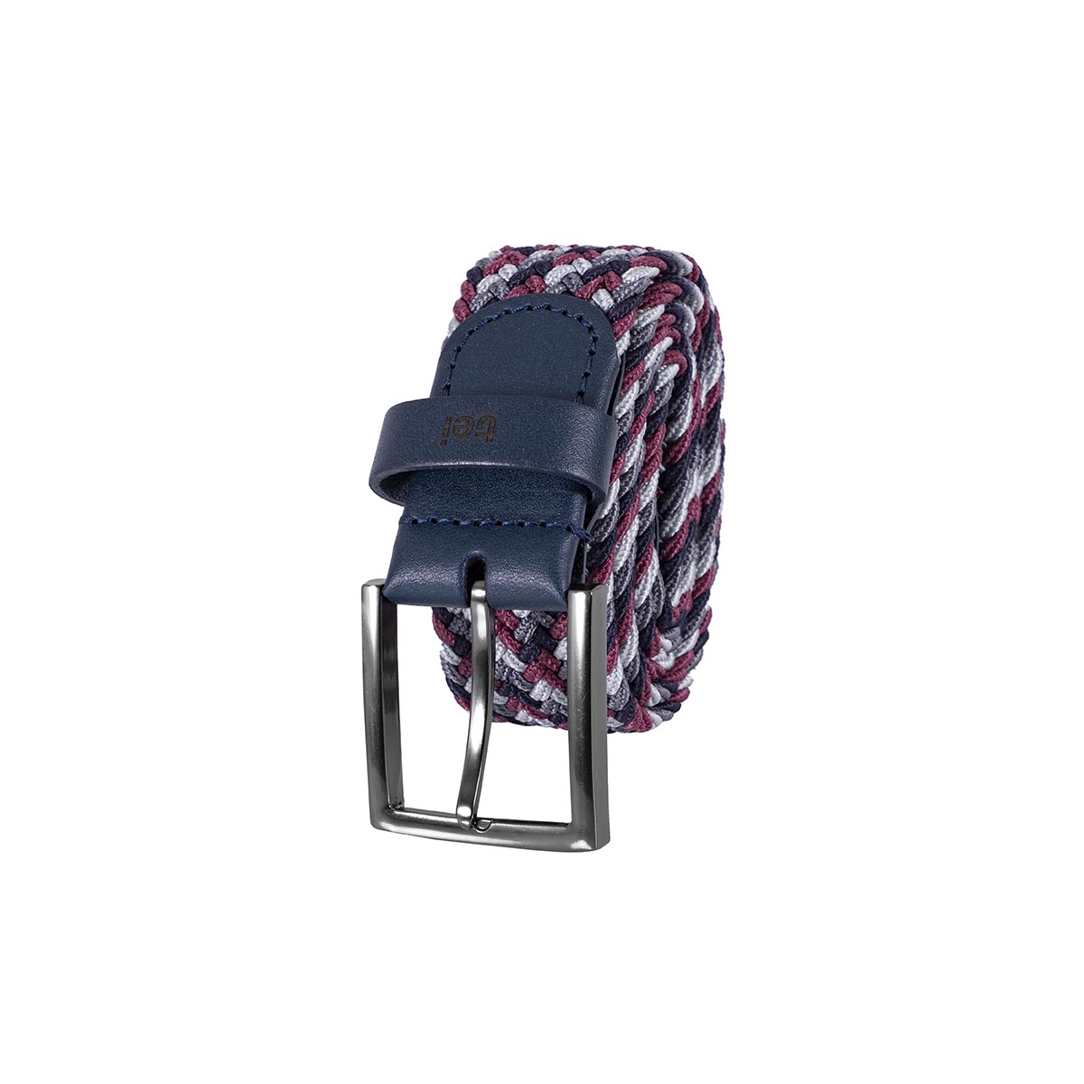 Cinturón trenzado elástico Azul/ Gris/ Vino
