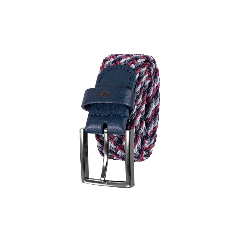 Cinturón trenzado elástico Azul/ Gris/ Vino