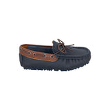 Mocasines Niño Amarrar Cuero grabado Azul