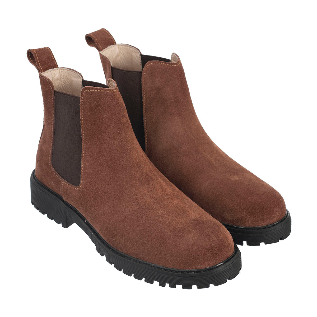 Botas Chelsea Sol Mujer Carnaza Cognac