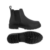 Botas Chelsea Sol Mujer Cuero Graso Negro