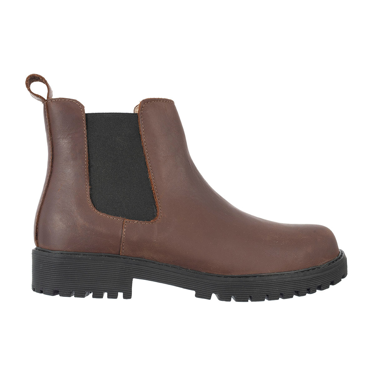 Botas Chelsea Sol Mujer Cuero Graso Café