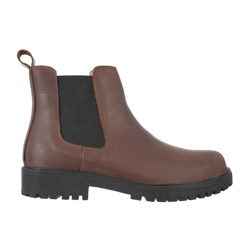 Botas Chelsea Sol Mujer Cuero Graso Cafe