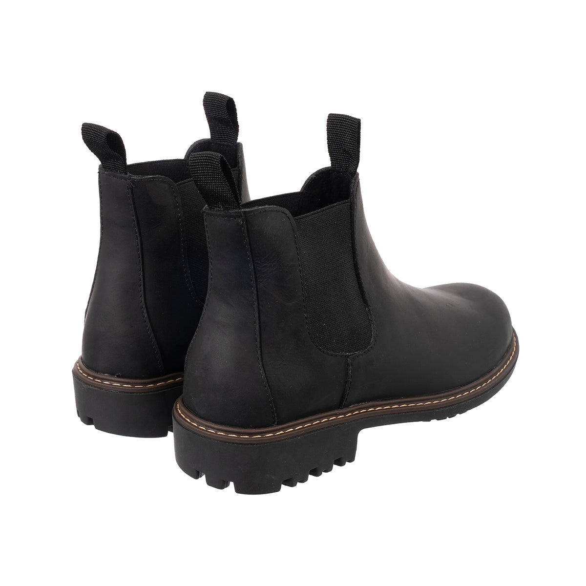 Botas Chelsea Sol Hombre Cuero Graso Negro