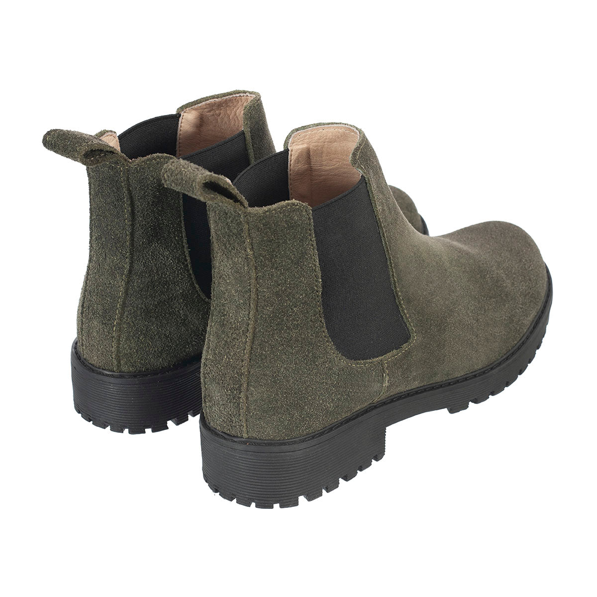 Botas Chelsea Sol Mujer Carnaza Verde Oliva