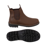 Botas Chelsea Sol Hombre Cuero Graso Café