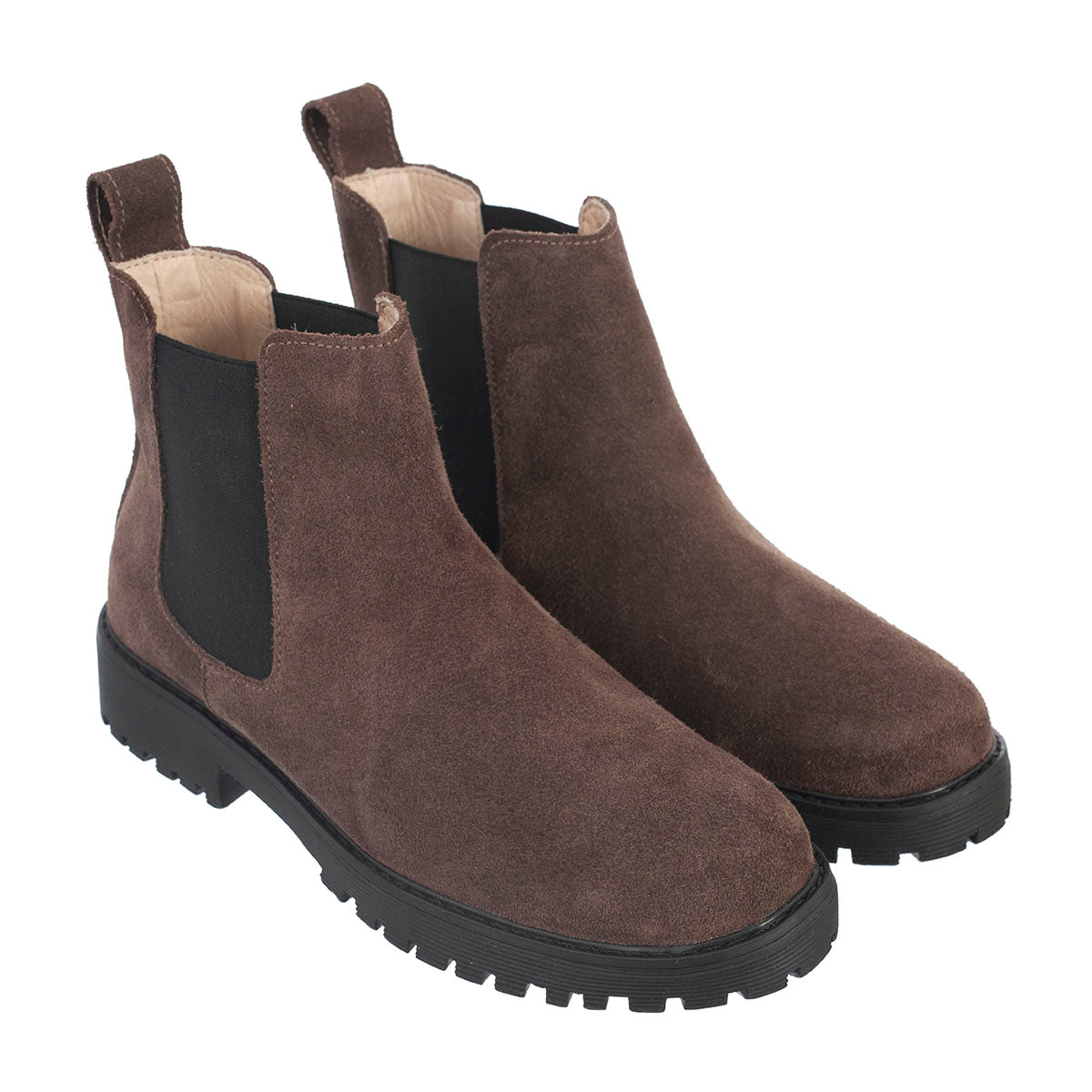 Botas Chelsea Sol Mujer Carnaza Cafe