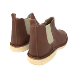 Botas Chelsea Cuero Mujer Miel-Beige